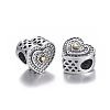 Hollow 925 Sterling Silver European Beads OPDL-L017-031TASG-2