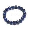 Natural Lapis Lazuli Bead Stretch Bracelets X-BJEW-K212-B-047-1