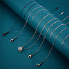 BENECREAT 10Pcs 5 Colors 304 Stainless Steel Serpentine Chain Necklaces Set for Men Women NJEW-BC0001-10-4