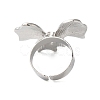 Bowknot Alloy Open Cuff Rings RJEW-U006-05P-4