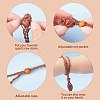 Adjustable Braided Waxed Cord Macrame Pouch Necklace Making NJEW-I243-A04-2