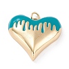 Brass Enamel Pendants KK-P201-24G-2