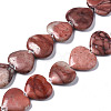 Natural Red Picture Jasper Beads Strands X-G-N0326-66-1
