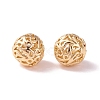 Brass Hollow Round Beads KK-P226-24CG-1