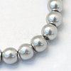 Baking Painted Pearlized Glass Pearl Round Bead Strands HY-Q003-10mm-34-2