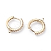 Brass Micro Pave Cubic Zirconia Huggie Hoop Earring Findings ZIRC-G156-07G-2