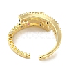 Brass Micro Pave Cubic Zirconia Cuff Rings RJEW-E295-48G-01-3