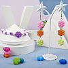 48Pcs 12 Colors Flower Food Grade Eco-Friendly Silicone Beads SIL-TA0001-50-17