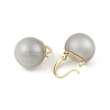 Brass with Plastic Imitation Pearl Round Hoop Earrings EJEW-Q391-04G-02-3