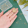 Beebeecraft 20Pcs 2 Style Brass Leverback Earring Findings with Loop DIY-BBC0001-02G-3