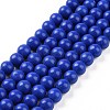 Synthetic Lapis Lazuli Dyed Round Bead Strands G-P070-41-4mm-1-1