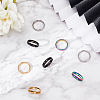 ARRICRAFT 8Pcs 4 Colors 304 Stainless Steel Simple Plain Band Finger Ring for Women RJEW-AR0002-01-6