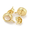 Brass with Sea Shell Stud Earring KK-Q820-05G-2