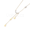 Ion Plating(IP) 304 Stainless Steel with Polymer Clay Rhinestone Necklaces NJEW-G081-09G-1