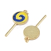 Brass Enamel Pendants KK-P266-12G-2