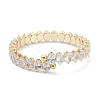 Brass Micro Pave Clear Cubic Zirconia Bangles BJEW-A116-04G-A-2