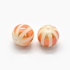 Opaque Spray Painted Glass Beads LAMP-P050-F-10mm-3