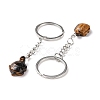 Tortoise Natural Tiger Eye Keychain KEYC-G055-01P-01-3