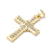 Brass Micro Pave Cubic Zirconia Pendants KK-A212-07C-G-2