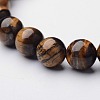 Natural Tiger Eye Beaded Stretch Bracelets BJEW-F203-04-2