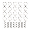 Pandahall Brass Huggie Hoop Earring Findings & Open Jump Rings KK-TA0007-84B-S-2