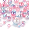 497Pcs 5 Style Rainbow ABS Plastic Imitation Pearl Beads OACR-YW0001-07A-7