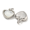 Natural Shell & Brass Heart Charms with Jump Rings KK-P275-08P-2