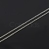 Trendy Unisex Rhodium Plated 925 Sterling Silver Cable Chains Necklaces STER-M034-B-07-4