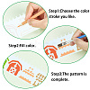 Gorgecraft 2 Sets 2 Styles PET Hollow Out Plastic Drawing Painting Stencils Templates AJEW-GF0006-91B-6