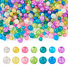 420Pcs 14 Style Transparent Spray Painted Crackle Glass Beads Strands CCG-TA0002-04-1