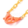 Personalized Opaque Acrylic Cable Chain Necklaces NJEW-JN03432-10-2