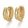 Brass Huggie Hoop Earrings EJEW-F260-06G-1