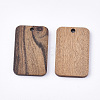 Undyed Walnut Wood Pendants X-WOOD-T023-05-2
