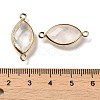 Natural Quartz Crystal Faceted Connector Charms G-K347-03G-14-3