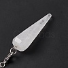 Natural Quartz Crystal Hexagonal Pointed Cone Dowsing Pendulum Pendants G-G983-05P-08-5