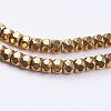 Electroplate Non-Magnetic Synthetic Hematite Beads Strands G-F562-S07-3