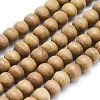 Natural Camphor Wood Beads Strands X-WOOD-P011-10-6mm-1