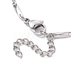 304 Stainless Steel Faceted Bar Link Chain Bracelet Makings AJEW-JB01184-02-3