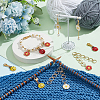 Locking Stitch Markers and Beaded Link Knitting Row Counter Chains HJEW-AB00546-5