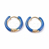 Ion Plating(IP) Two Tone 304 Stainless Steel Chunky Huggie Hoop Earrings with Enamel for Women EJEW-C043-11-G-3