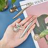 Gorgecraft 3Pcs 2 Style Pterosaur with Feather Luminous Zinc Alloy Bookmarks AJEW-GF0003-79-3