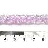 Transparent Crackle Glass Beads Strands GLAA-D025-01J-4