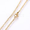 304 Stainless Steel Singapore Chain Necklaces MAK-L015-25A-1