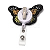 Butterfly Felt & ABS Plastic Badge Reel X-AJEW-I053-26-2