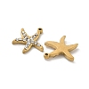 304 Stainless Steel Rhinestone Starfish STAS-I322-34G-01-2