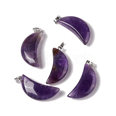 Natural Amethyst Pendants G-Z022-03D-1