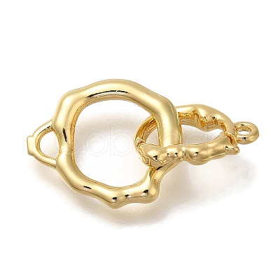 Rack Plating Brass Fold Over Clasps KK-I720-03G-1