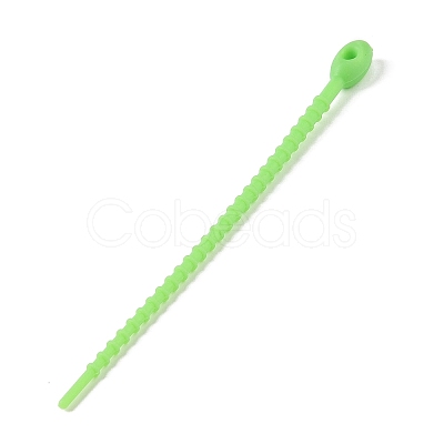 Oval Shape Silicone Cable Zip Ties AJEW-C034-03J-1