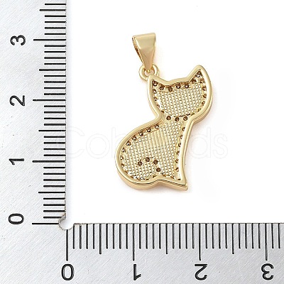 Brass Micro Pave Clear Cubic Zirconia Pendant KK-I712-59G-01-1