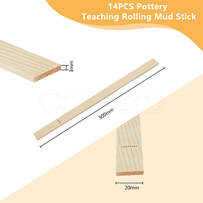 Wood Rolling Mud Stick Guides WOOD-WH0022-69E-1